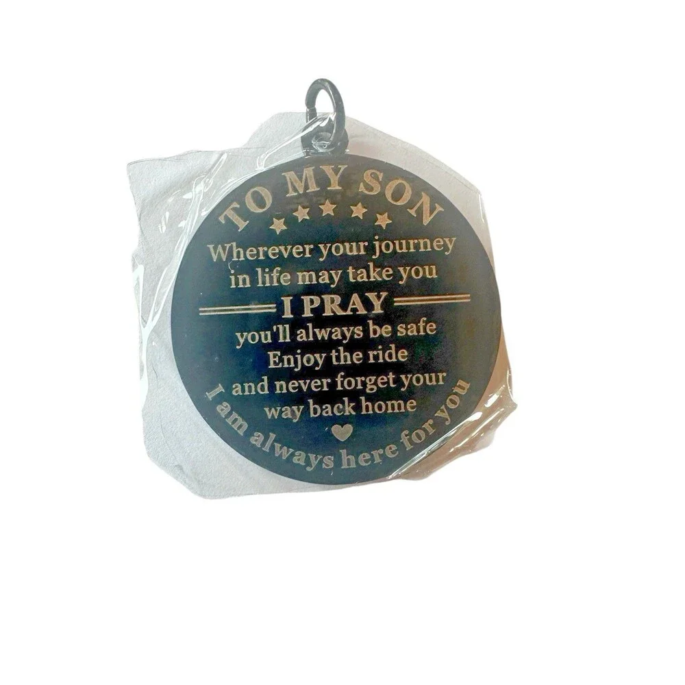 Don’t Do Stupid Sh!t Love Mom Keychain for Son Double Sided Black w/ Box NEW